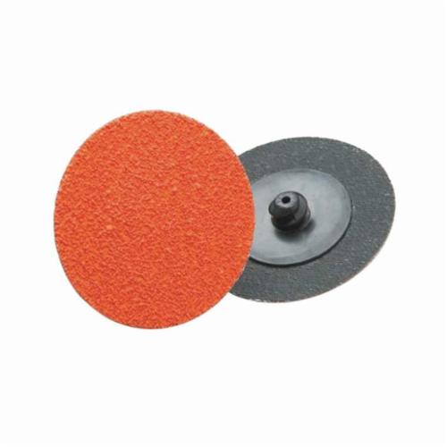 Coated Abrasive Quick-Change Disc, Heavy Duty, Series: R980P, Type TR (Type III) Attachment, 2 in Diameter Disc, Ceramic Alumina Abrasive, 80 Grit, Coarse Grade, 3-Ply Polyester Backing, Y-Weight Backing Weight, 30000 RPM Maximum