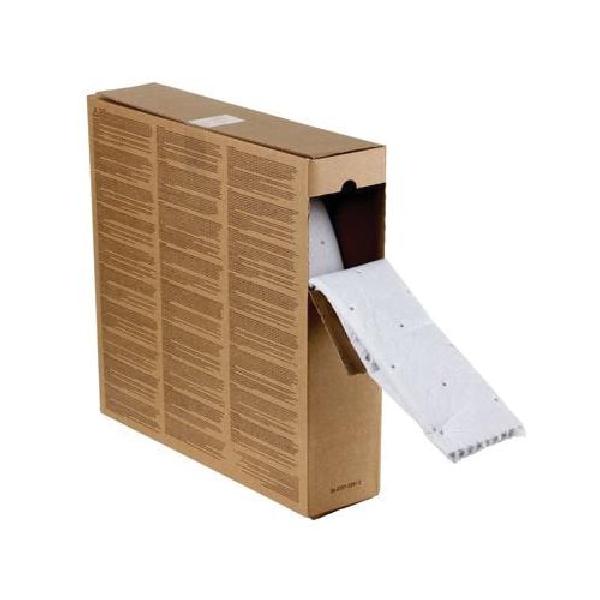 Sorbent Pad, 15.2 m Length, 42.6 gal Absorption, Fluids Absorbed: Alcohol/Emulsified Oil/Glycol/Hydraulic Oil/Mineral Oil/Paraffin/Petroleum Hydrocarbon/Silicone Oil/Toluene/Water Emulsion/Water, Gray