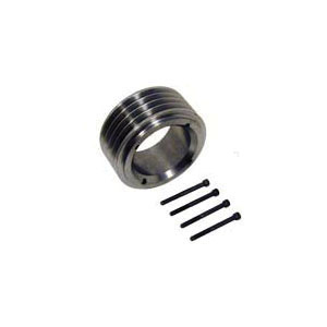 Stock Sheave, Bolt-On Bore, 6 Inch Outside Diameter, 4 Grooves, 1.91 Inch Face Width, 9D Bushing, 2.13 Inch Overall Length, For Use With: 3V-Cross Section V-Belts, Iron, Gray
