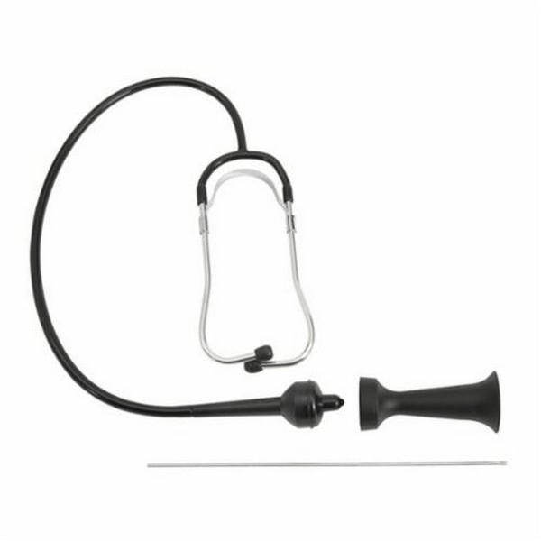 Mechanics Stethoscope, 14-29/32 in Length, 1 Piece, Spring Steel Diaphragm