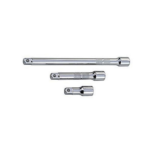 Socket Extension Set, Knurled, Measurement System: Imperial, 3 Piece, 1/2 in Drive, For Use With: 1/2 in Ratchet, T-Handle, Driver and Breaker Bar, Full Polished