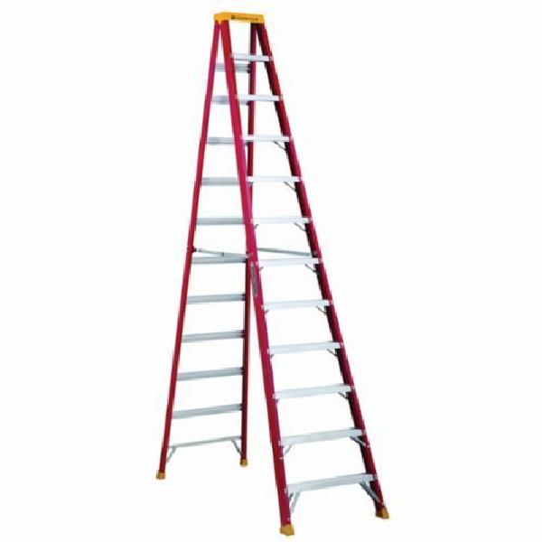 Step Ladder, Type IA Non-Conductive Weather Resistant, Series: L-3016, 12 ft Ladder Height, 300 lb, ANSI Code: A14.5, Fiberglass, 11 Steps, 75-11/16 in Base Spread, 30-13/16 in Bottom Width