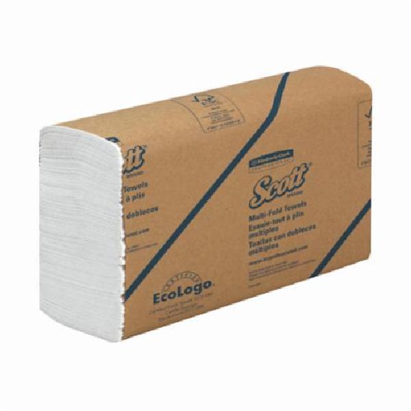Multi-Fold Towel, 250 Sheets, 9.2 in Width, 9.4 in Length, White, Paper, Pack Package Type, 1 Ply