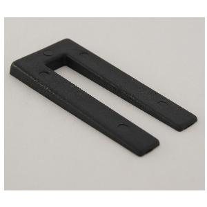 Taper Construction Shim, High Impact Slotted, 3-3/8 in Length, 1-1/2 in Width, 1/4 to 1/16 in Thickness, 1/2 in Slot, 500 Piece, Plastic, Black