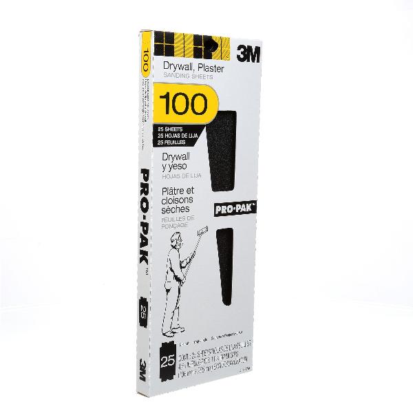 Drywall Sanding Sheet, 12.4 Inch Length, 9.9 Inch Width, 100 Grit, Medium Grade, Aluminum Oxide Abrasive