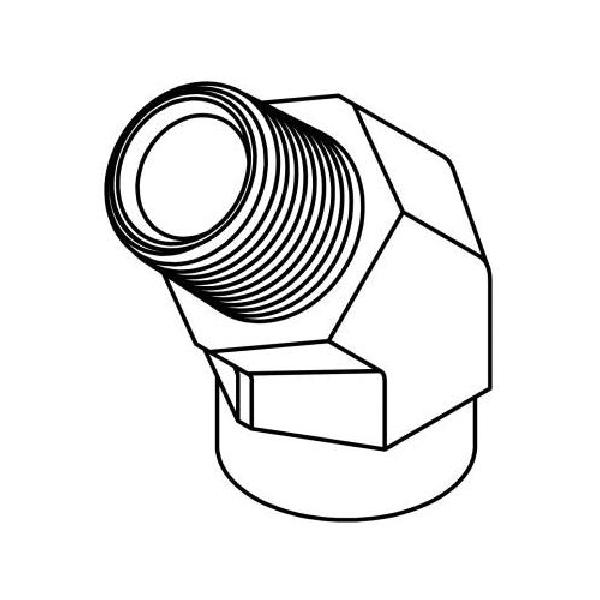 Street Elbow, Series: 5503, 1/2-14 Nominal, MNPT x FNPT End Style, 45 deg Angle, 316 Stainless Steel