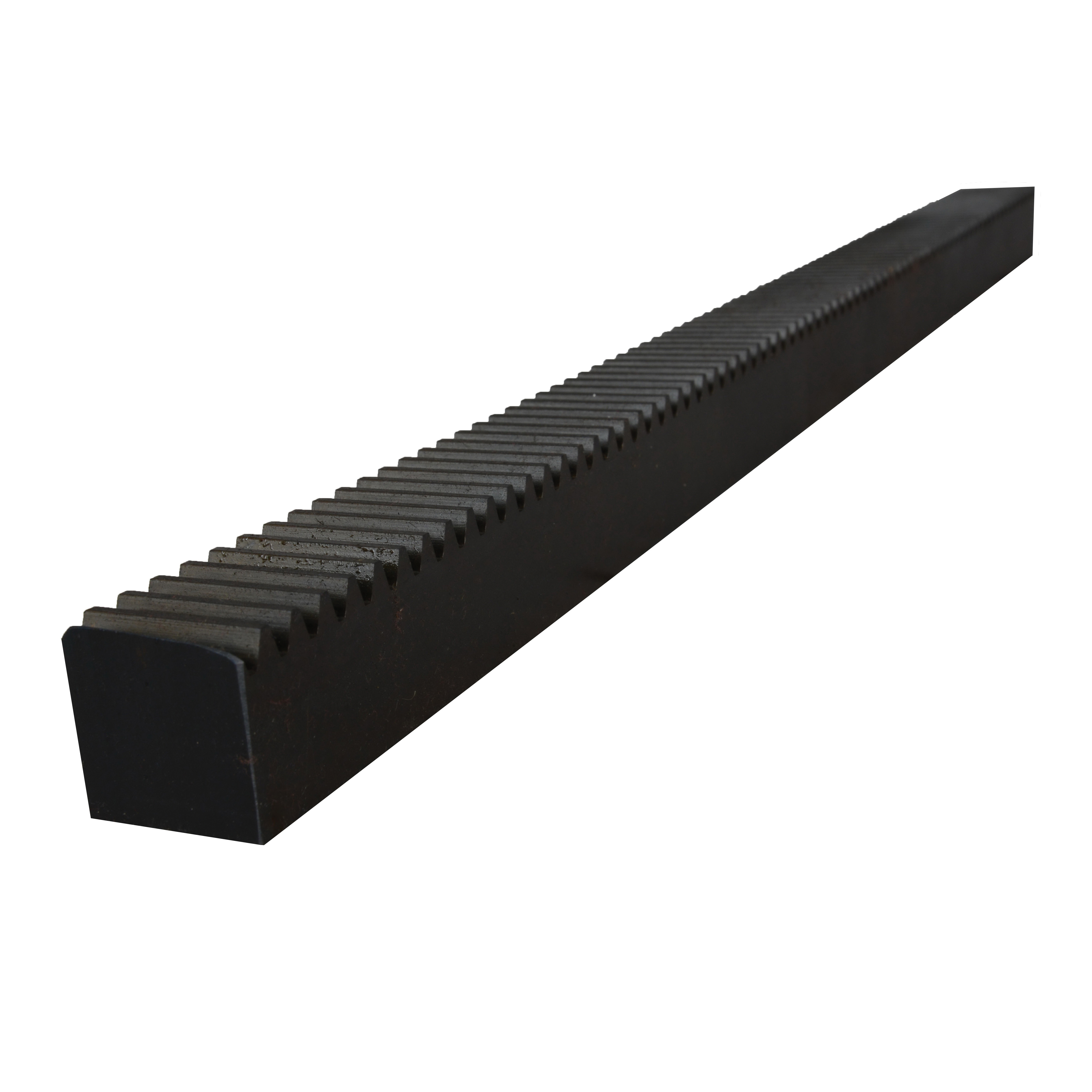 Gear Rack, Standard Face, 1/2 Inch Face Width, 16 Diametral Pitch, 0.438 Inch Pitch Line to Back, 24 Inch Overall Length, 1/2 Inch Overall Thickness, 20° Pressure Angle, Steel