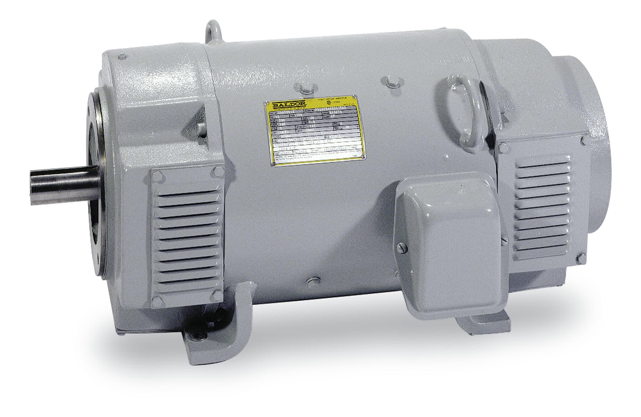 DC Motor, Lifting Magnet Generator Application, Continuous Duty Motor, Compound Field Winding Special Features, 7.5 kW Power, 230 V DC, 1.15/32.6 A, 2500 RPM Speed, DPFG Enclosure, 219AT Frame, 1-3/8 in Shaft, Reversible Rotation, 1 Service Factor, 6207 Double Sealed Ball Bearing, F2 Mounting, 40 °C, Insulation Class: Class F, Steel