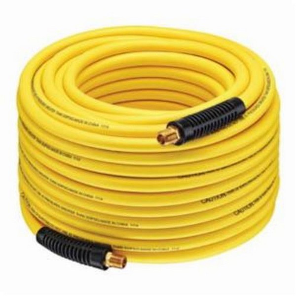 Air Hose, Hybrid Blend, 1/4 in Nominal, 100 ft Length, 300 PSI Pressure Class, -30 to 150 °F, PVC/Rubber, Yellow