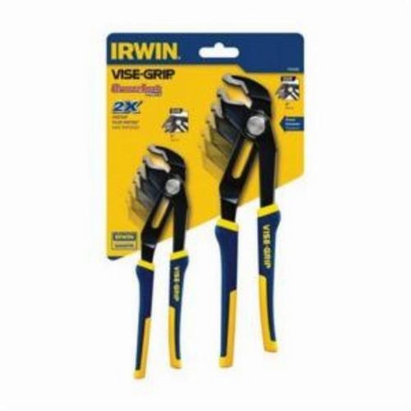 Plier Set, Groove Lock Pliers, 2 Piece, Steel, Blue/Yellow Handle