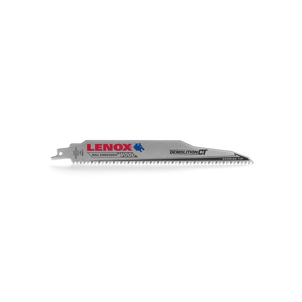 Reciprocating Saw Blade, Series: Demolition CT™, 9 in Length, 1 in Width, 0.05 in Thickness, 6, Carbide Cutting Edge, Applicable Materials: Wood
