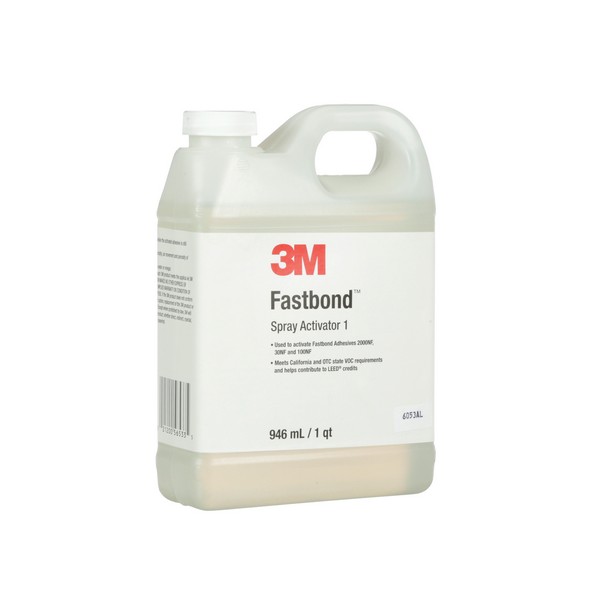 Spray Activator, Non-Flammable, Bottle Container, 1 qt Container, Clear, 1.12 to 1.16 Specific Gravity, <lt/>/=50 cPs Viscosity
