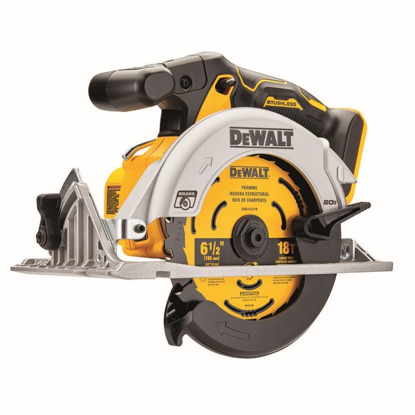 Circular Saw, Brushless Cordless, Bare Tool/Kit: Bare Tool, 6-1/2 in Dia Blade, 5/8 in Arbor/Shank, 4950 RPM Speed, 1-5/8 in at 45°, 2-9/16 in at 90°Cutting Depth, 90/45 °Cutting Angle, Bevel Capacity: 0 to 50°, 20 V, Lithium-Ion Battery, 5 Ah