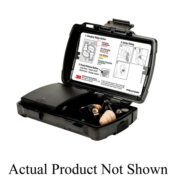 Tactical Earplug, Series: TEP-200, Black, Micro USB Charging Port Auxiliary Input, Lithium-Ion Battery