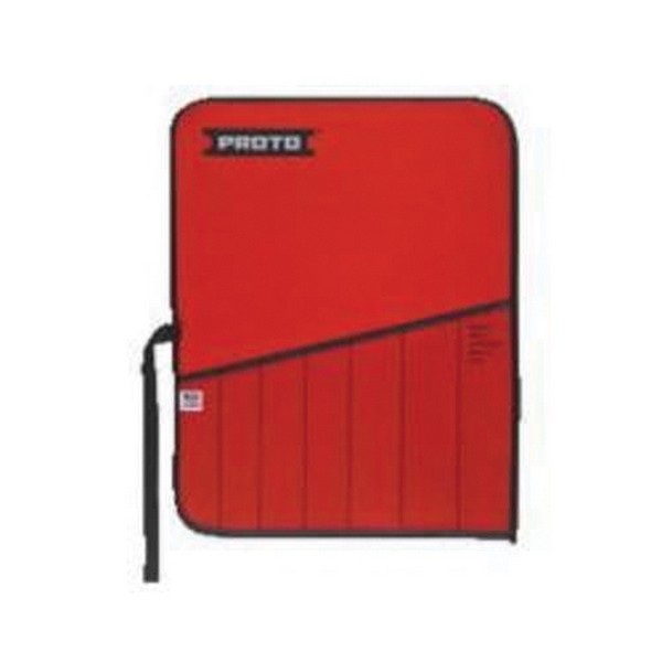 Tool Pouch, Anti-Slip, For Use With: J1200H-T500 Combination ASD Wrench Set, 7-Pocket, Canvas, Red, 11-11/16 in L x 7-1/2 in W x 3/32 in H