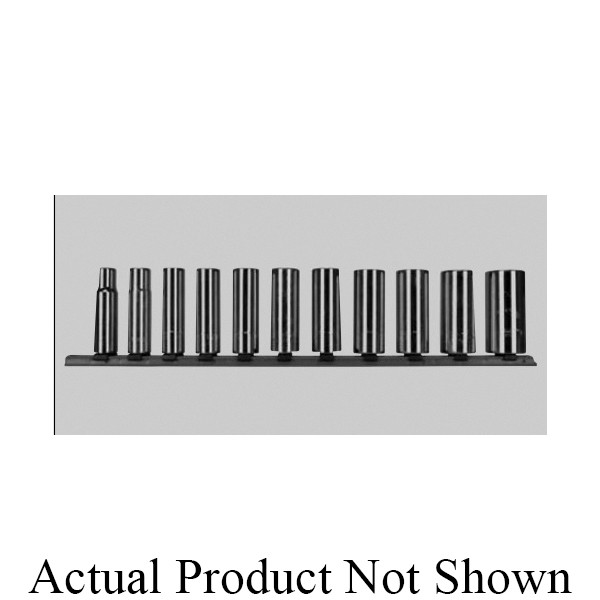 Socket Set, Imperial, Specifications: 1/2 Inch Drive, 12-Point, 12 Piece, Metal Box Tool Storage, Tool Storage Included: Yes, Alloy Steel, Polished Chrome