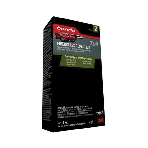 Fiberglass Resin Repair Kit, 2-Component, 0.9 qt, Kit, Part A: Liquid/Paste/Part B: Liquid, Part A: Light Straw/Part B: Clear, Chemical Composition: Part A: Polyester Polymer, Styrene Monomer, Silica, Part B: Dimethyl Phthalate, Methyl Ethyl Ketone P