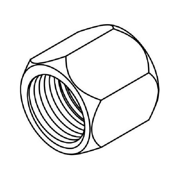 Tube Nut, Series: 0318, 37 °Female JIC Thread, 5/16-24 Thread, 316 Stainless Steel