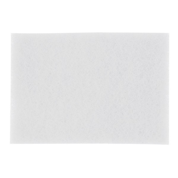 Hand Pad, 9 Inch Length, 6 Inch Width, 1200 Grit, Super Fine Grade, Aluminum Silicate Abrasive, White Pad Color, Applicable Materials: Aluminum, Cobalt, Fiberglass, Gelcoat, Nickel Alloy, Plastic, Stainless Steel and Soft Composite