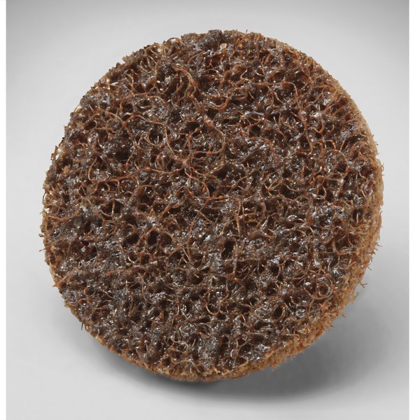 Surface Conditioning Disc, Quick-Change, Series: SC-DR, TR Attachment, 1 Inch Diameter Disc, Aluminum Oxide Abrasive, Coarse Grade, 30000 RPM Maximum, Brown