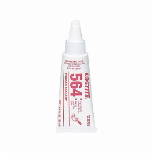 Thread Sealant, 1-Part High Viscosity Low Strength, Series: 564™, Tube Container, 50 mL Container, White, Mild Odor/Scent, -65 to 300 deg F, 1.1626 Specific Gravity, <gt/>199.94 deg F Flash Point, 0.42 g/L VOC, 90500 cPs Viscosity, Bonds To: Metal
