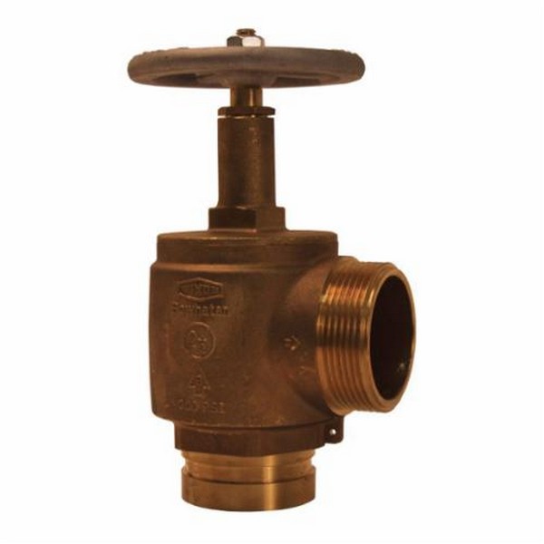 Angle Valve, Global, 2-1/2 x 2-1/2 Inch Nominal, Grooved x MNST (NH) End Style, 300 psi Pressure, 70 °F, Yellow DZR Cast Brass Alloy Body