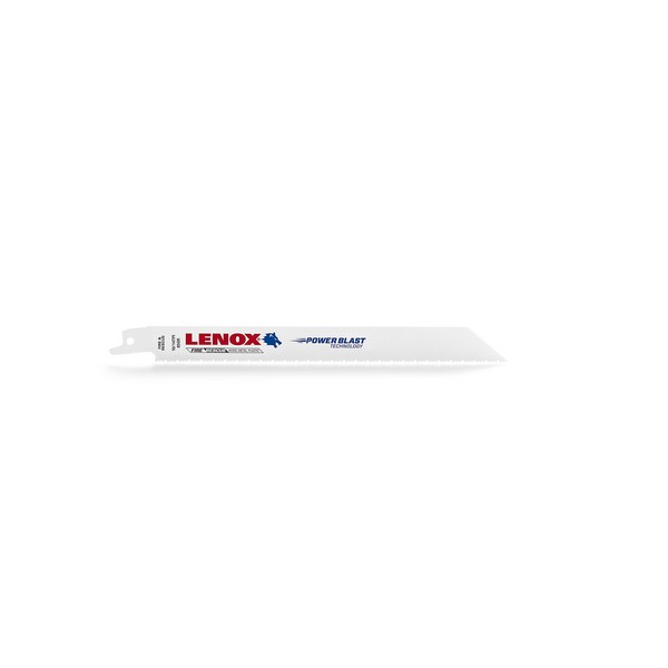 Reciprocating Saw Blade, General Purpose Shatter-Resistant, 8 in Length, 3/4 in Width, 0.05 in Thickness, 10/14 TPI, Reinforced/Tuff Teeth, 1/2 in Tang, Universal/Toothed Edge Tang, HSS-Co 8 Cutting Edge, Flexible Steel Body, Bright, Applicable Mater