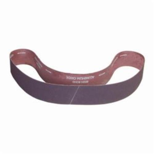 Coated Abrasive Belt, Narrow RR-Flex, Series: R228, 42 in Belt Length, 1 in Belt Width, 240 Grit, Very Fine Grade, Aluminum Oxide Abrasive, Cotton Backing, Closed Coat, Brown, Applicable Materials: Metal and Wood, X-Weight Backing Weight