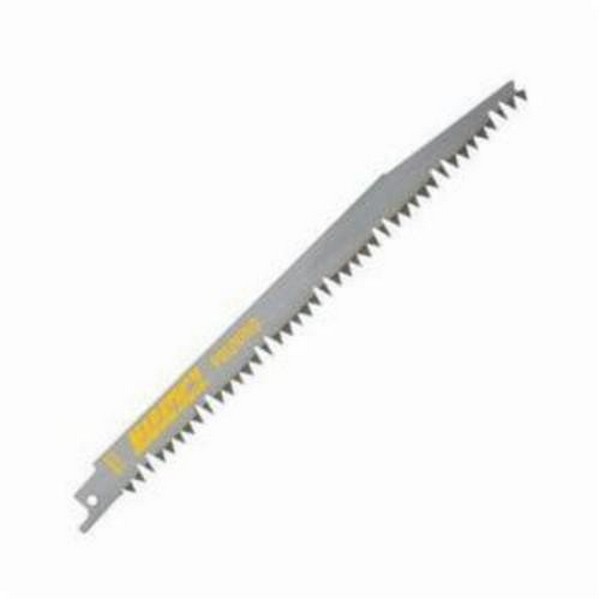 Reciprocating Saw Blade, Linear Edge, 8 in Length, 0.05 in Thickness, 3, Constant Straight Teeth, Carbide Cutting Edge, Bi-Metal Body, Applicable Materials: Hardiplank, Fiberglass and Cement Board