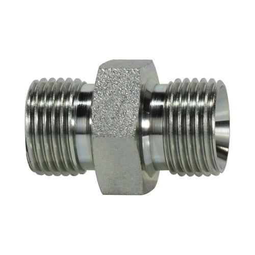 Hex Nipple, Nipple, Series: 9022, 1/4 in Nominal, Male BSPP End Style, 375 °F, Steel