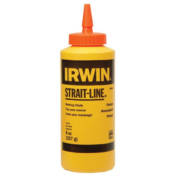 Marking Chalk, High Visibility, Fluorescent Orange, 8 oz Capacity, Squeeze Bottle, Odorless