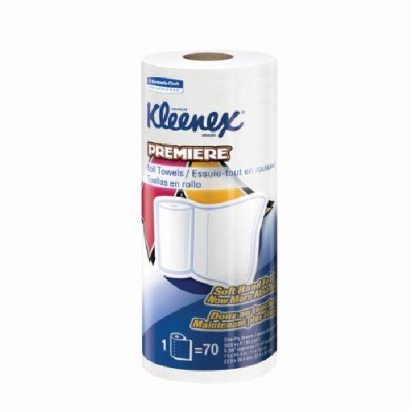Kitchen Roll Towel, 4.9 in Dia Size, 11 in Width, 8.78 in Length, White, Paper, Roll Package Type, 1 Ply