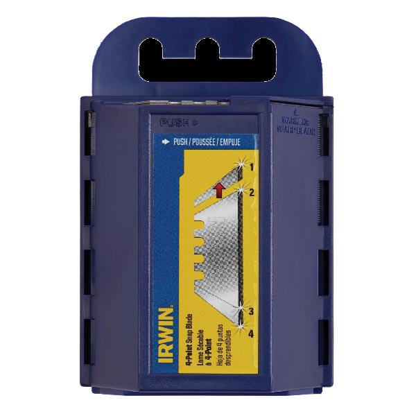 Utility Blade, Utility Blade Style, 2-3/8 in Blade Length, 4 Points, Compatible With: Standard Utility Knives, High Carbon Steel