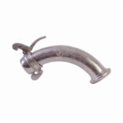 Female Quick Connect Elbow, Industrial Bauer Type B, 90° Elbow Fitting/Connector, 10 Inch Nominal, Quick Connect Coupler x Male End Style, 70 °F, Galvanized Steel