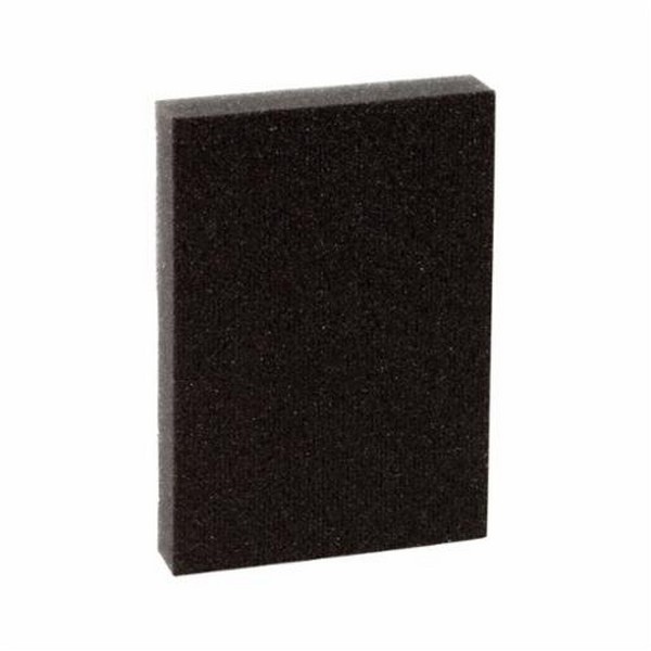 Sanding Pad, Series: Pro-Pad™, 4 in Overall Length, 2-7/8 in Overall Width, 1/2 in Overall Thickness, 60 Grit, Coarse Grade, Aluminum Oxide Abrasive, Applicable Materials: Metal, Paint, Plastic and Wood, 2 Abrasive Sides, Black
