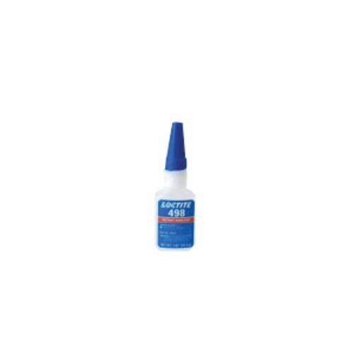 Instant Adhesive, 1-Part General Purpose Medium Viscosity, Series: Super Bonder® 498™, Bottle Container, 1 lb Container, Ethyl Base, 50 s Setting, 24 hr. Curing, Translucent, -65 to 180 deg F, 1.1 Specific Gravity, <lt/>20 g/L VOC, 500 cPs Viscosity,