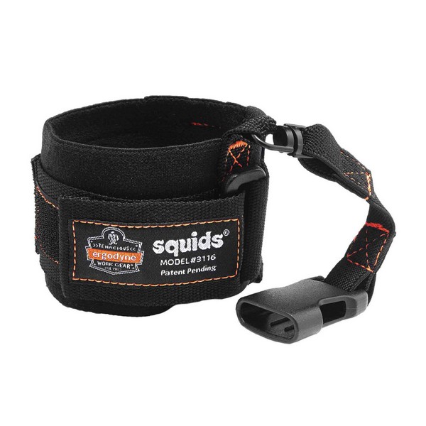 Tool Lanyard, Detachable Standard, 5 lb Working Load Capacity, 35 to 42 in Overall Length, Choke-Off Loop Connection, Nylon Webbing, Black