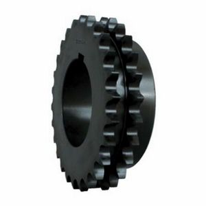 Split Double Roller Chain Sprocket, MST® P1 Bushed Solid Type 13, 1/2 to 1-3/4 Inch Bore Diameter, 4.462 Inch Outside Diameter, 60 Chain, 17 Teeth, 3/4 Inch Pitch, 4.082 Inch, 3 Inch Hub Diameter, 3/8 Inch Width Keyway, 1-15/16 Inch Length Through Bore, Type P1 Split Taper Bushing, Steel