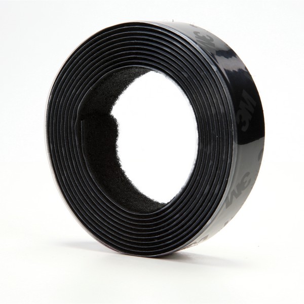 Hook and Loop Fastener Tape, Reclosable Trial Bag, 10 Foot Length, 1 Inch Width, 0.14 Inch Thickness Engaged, Black, High Performance Acrylic Adhesive, Woven Nylon Backing, 200 °F Maximum Operating, Resistance Properties: Chemical and Solvent, Specifications Met