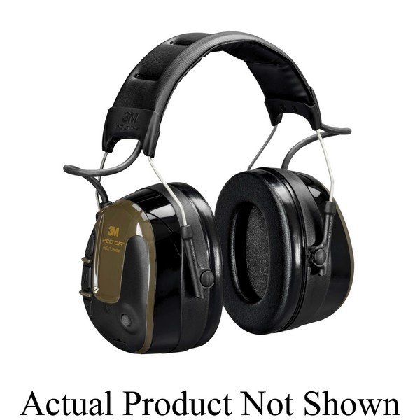 Shooter Headset, Environmental Listening Headband, Series: ProTac, 26 dB Noise Reduction, Green, 3.5 mm Auxiliary Input, AA Battery