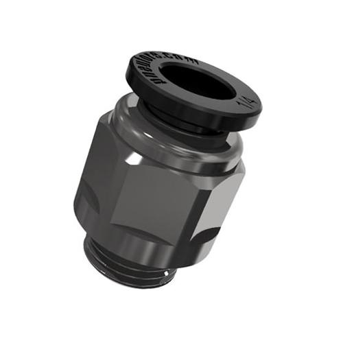 Male Straight Stud, Fitting, 1/4 in x 1/8 Nominal, Universal End Style, 12 mm Hex, 19.9 mm Length, 14.7 to 150 psi Pressure, 32 to 140 °F, Plastic