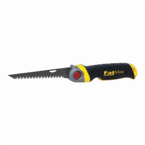 Jab Saw, Folding, 6 in Blade Length, 3/4 in Blade Width, Steel Blade, 8 TPI, 13-5/8 in Overall Length, Steel Cutting Edge, Ergonomic/Non-Slip Grip Handle, Rubber Handle