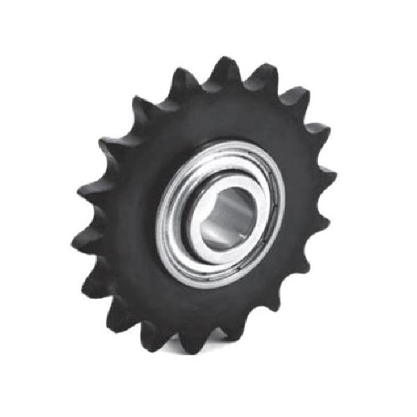 Ball Bearing Idler Sprocket, Bored-to-Size, 0.638 Inch Bore, 3.98 Inch Outside Diameter, #60 Chain, 15 Teeth, 3.608 Inch Pitch Diameter, 0.72 Inch Length Through Bore, Forged Steel, Black Oxide