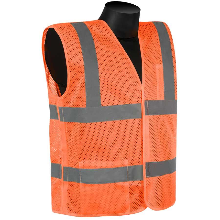 Breakaway Vest, Reflective, Series: C16005G, 2XL Size, Hi-Viz Green, Mesh/Polyester, Hook and Loop Closure, 1 Pockets, ANSI Class: Class 2