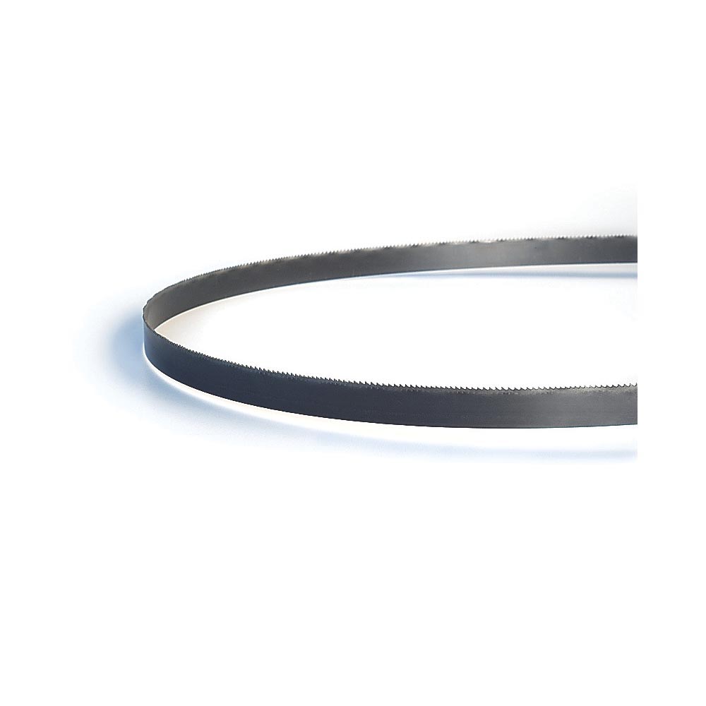 Portable Band Saw Blade, Compact, 35-3/8 in Length, 1/2 in Width, 0.02 in Thickness, 18, High Speed Steel Cutting Edge, Bi-Metal Body, Cutting Capacity: 3/32 to 1/4 in