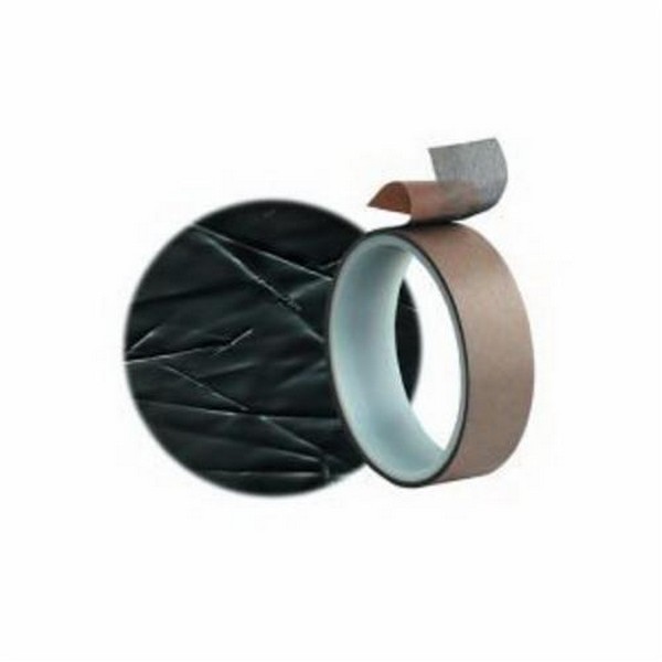 Transfer Tape, Electrically Conductive, 108 Yard Length, 14 Inch Width, 2 mil Thickness, Filled Pressure Sensitive Acrylic Adhesive, 32.5 in-oz Adhesion Strength, 95 °C Maximum Operating, -40 °C Minimum Operating, Specifications Met: ASTM D3330/D4935