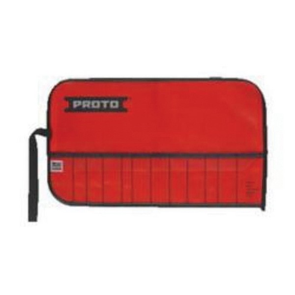 Tool Pouch, For Use With: J2S2 Punch and Chisel Set, 12 Pocket, Canvas, Red, 7-1/2 in L x 6-1/2 in W x 3/32 in H