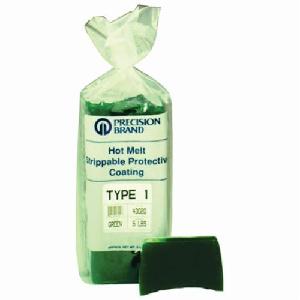 Strippable Protective Coating, Type 1, Bag Container, 5 lb Container, Composition: Ethylcellulose Base, Hot Melt Form, 60 s Setting, Amber, Oil Odor/Scent, 340 to 350 °F, 395 °F Open Cup Flash Point