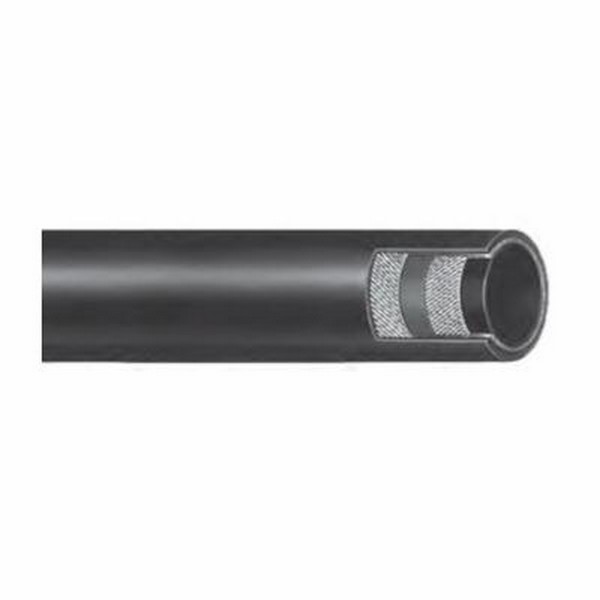 Water Discharge Hose, Washdown, 3/4 in Nominal, 1-11/64 in OD, 50 ft Length, 150 psi Working, -25 to 200 deg F, SBR Synthetic Rubber Tube/Cover, Wrapped, Black