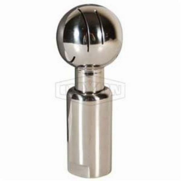 Spray Ball, Rotating, Spray Ball Fitting/Connector, 1-1/2 Inch Nominal, NPT End Style, 316L Stainless Steel, 2.54 Inch Diameter x 6.58 Inch Height Dimensions, Domestic